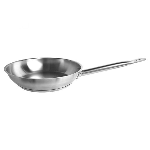 Thunder Group SLSFP4009 9-1/2" Diameter Fry Pan, Stainless Steel, Encapsulated Base, Dishwasher Safe, Standard Electric, Gas Cooktop, Halogen and Induction Ready, Oven Safe, Heavy-Duty, NSF