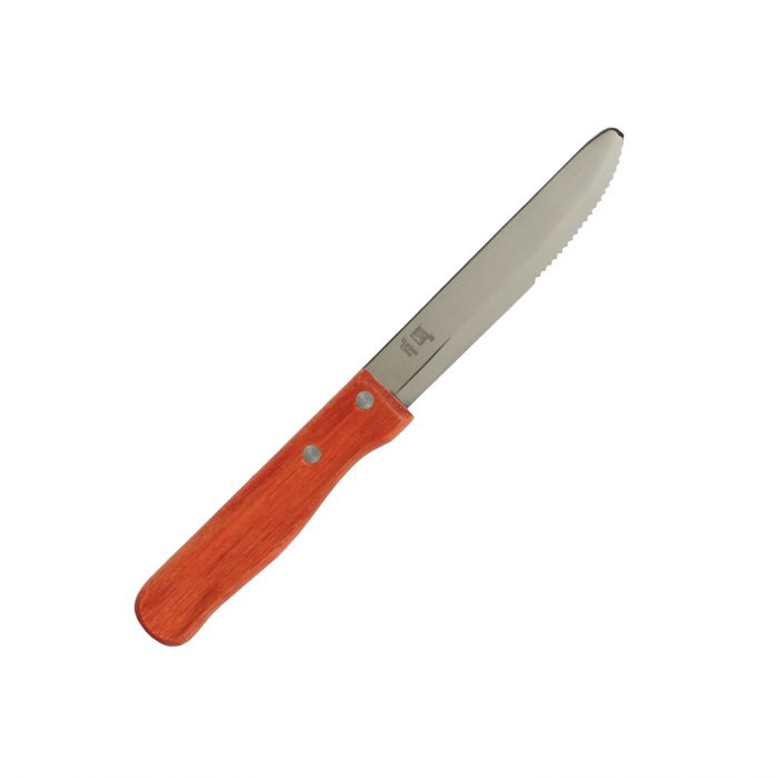 Thunder Group SLSKGK001 5" Blade Round Tip Jumbo Knife-Wood Handle - Dozen