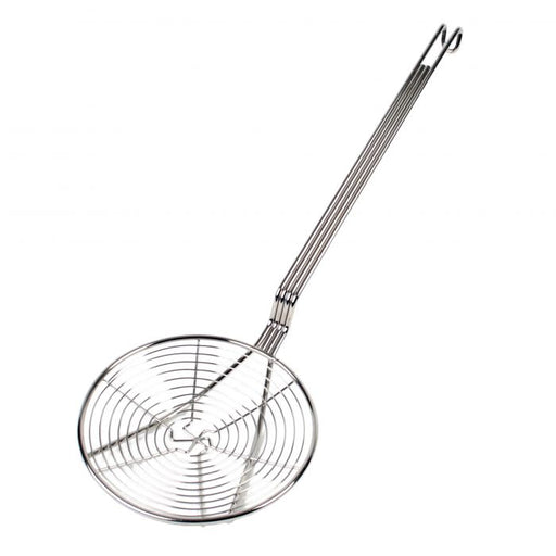 Thunder Group SLSKS007 7" Nickel Plated Spiral Wire Skimmer, 20" Length