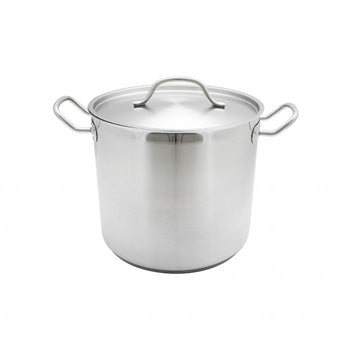 Thunder Group SLSPS032 32 Qt 18/8 Stainless Stock Pot with Lid