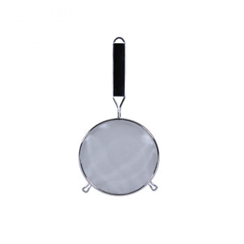 Thunder Group SLSTN5106PB 6 Stainless Steel Strainer, Black Plastic Handle, Single/Fine