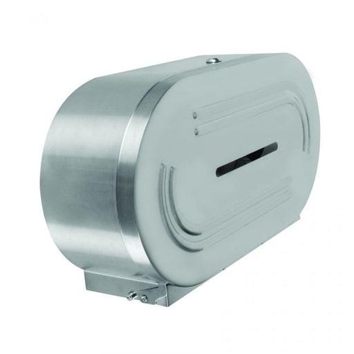Thunder Group SLTD302 Twin Jumbo-Roll Toilet Tissue Dispenser, 18/8 Stainless Steel