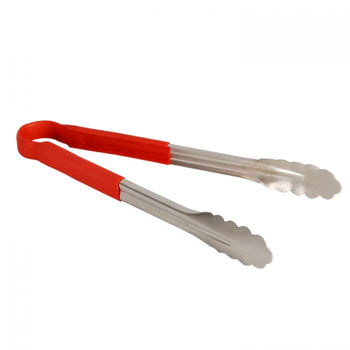 Thunder Group SLTG812R 12" Stainless Tong, Red