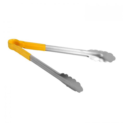 Thunder Group SLTG812Y 12" Stainless Tong, Yellow