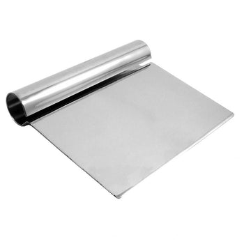 Thunder Group SLTHDS005 5 1/4" X 4 1/4" Dough Scraper With Round Steel Handle, Stainless Steel