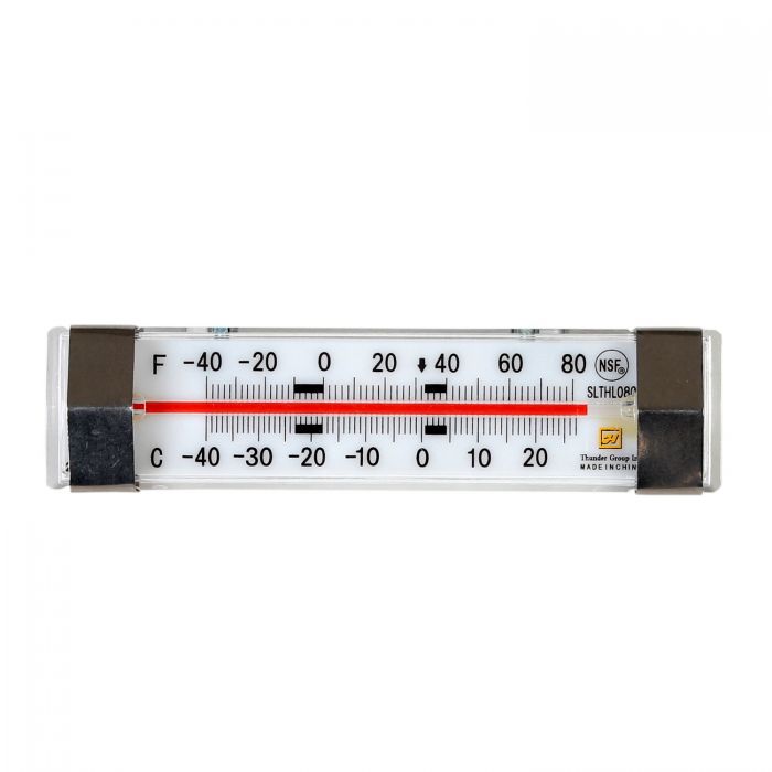 Thunder Group SLTHL080 Horizontal Liquid Scale Thermometer -40 To 80 F —  The Restaurant Warehouse