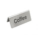 Thunder Group SLTS3154 Table Tent Sign, Coffee, 3 X 1 1/2, Stainless Steel