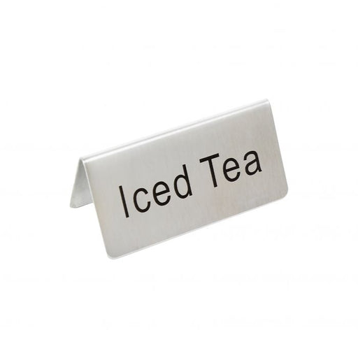 Thunder Group SLTS3156 Table Tent Sign, Iced Tea, 3 X 1 1/2, Stainless Steel