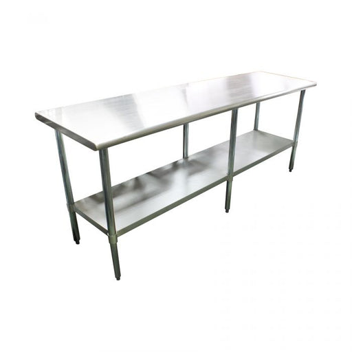 Thunder Group SLWT43096F 30" X 96" X 35 , 430 Stainless Steel Worktable, Flat Top - Set