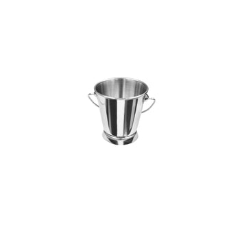 CAC China SMPL-35S Serving Pail with Handle Stainless Steel Mini Smooth 3-1/2-inches Diamater x 3-5/8-inches Height