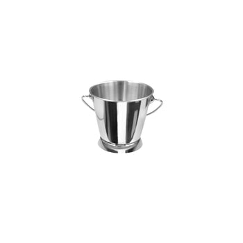 CAC China SMPL-4S Serving Pail with Handle Stainless Steel Mini Smooth 4-inches Diamater x 3-3/4-inches Height