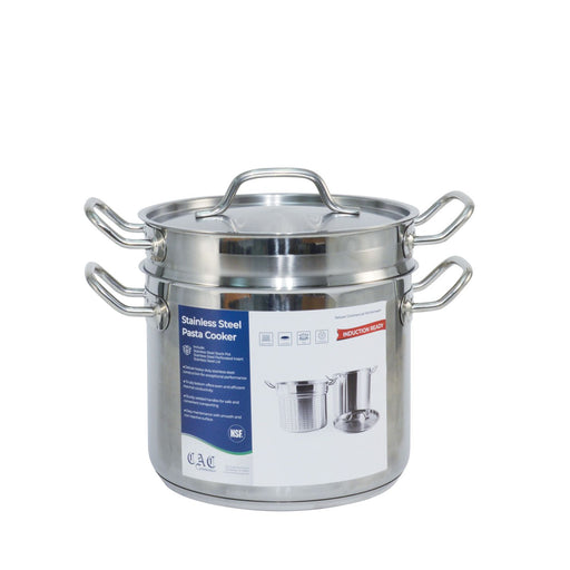 CAC China SPDB-8 Pasta Cooker Set Stainless Steel 8 quart