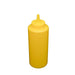 CAC China SQBT-12Y 12 oz. Squeeze Bottle, Yellow, 6-PC/Pack