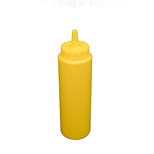 CAC China SQBT-8Y 8 oz. Squeeze Bottle, Yellow, 6-PC/Pack