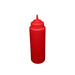 CAC China SQBT-W-32R 32 oz. Wide-Mouth Squeeze Bottle, Red, 6-PC/Pack