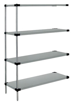 Quantum Storage Solutions WRSAD4-86-2148SS Stainless Solid Shelving Add-On Kit 