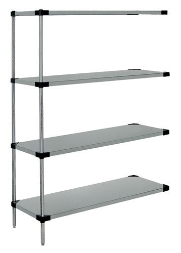 Quantum Storage Solutions WRSAD4-63-2460SS Stainless Solid Shelving Add-On Kit 