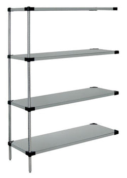 Quantum Storage Solutions WRSAD4-63-2436SS Stainless Solid Shelving Add-On Kit 