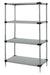 Quantum Storage Solutions WRS4-86-1848SS Stainless Solid Shelving Starter Kit 