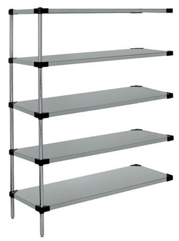 Quantum Storage Solutions WRSAD5-74-2472SS Stainless Solid Shelving Add-On Kit 