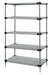 Quantum Storage Solutions WRS5-74-2472SS Stainless Solid Shelving Starter Kit 