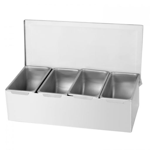 Thunder Group SSCD004 4 Stainless Steel Compartment Condiment