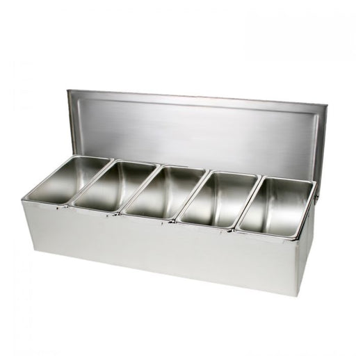 Thunder Group SSCD005 5 Stainless Steel Compartment Condiment