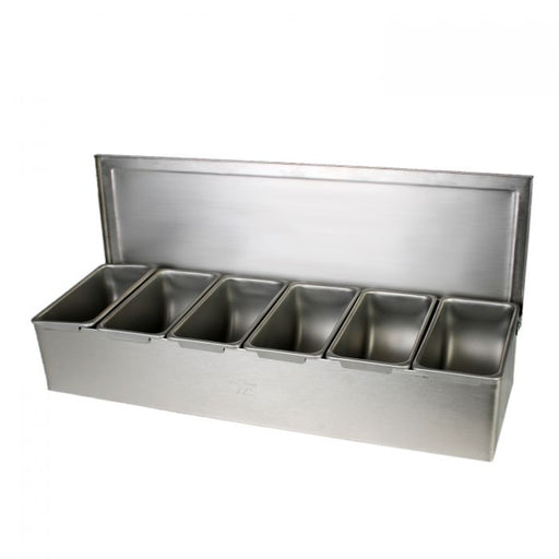 Thunder Group SSCD006 6 Stainless Steel Compartment Condiment