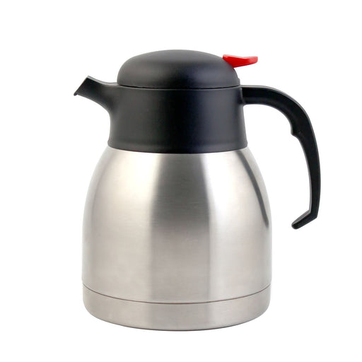 CAC China SSCF-12 Carafe Stainless Steel Lined Thumb Lever 1.2L