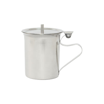 CAC China SSCM-10 Creamer/Server Stainless Steel with Lid 10 oz.