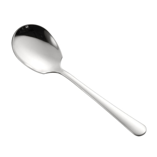 CAC China SSLS-8 Serving Spoon Stainless Steel Round Edge 8-1/2-inches