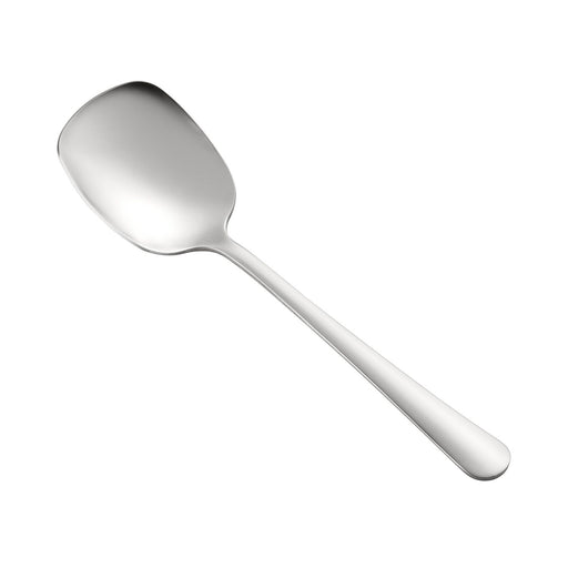 CAC China SSLS-8F Serving Spoon Stainless Steel Flat Edge 8-1/2-inches