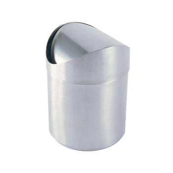 CAC China SSWB-6 Stainless Steel Swing Waste Bin 5-1/8-inches Diamater x 6-5/8-inches Height