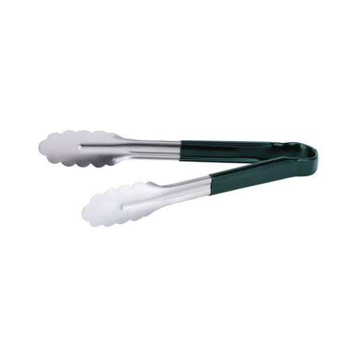 CAC China STCH-10GN 10-inches Stainless Steel Tong with Green Handle