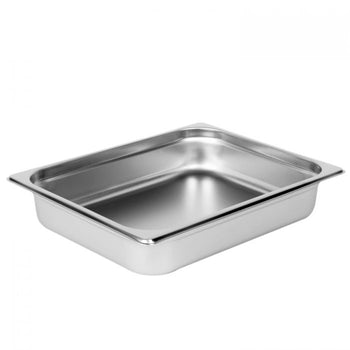 Thunder Group STPA2122 Half Size, 2-1/2" Deep, Anti-Jam, Heavy-Duty, Stainless Steel 18-8, 304 Material, True 22 Gauge, Dishwasher Safe, No Microwave, Oven Safe, NSF