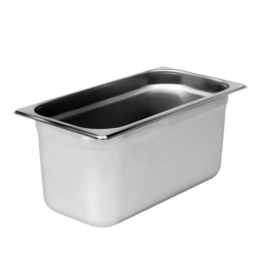 Thunder Group STPA2136 Third Size, 6" Deep, Anti-Jam, Heavy-Duty, Stainless Steel 18-8, 304 Material, True 22 Gauge, Dishwasher Safe, No Microwave, Oven Safe, NSF