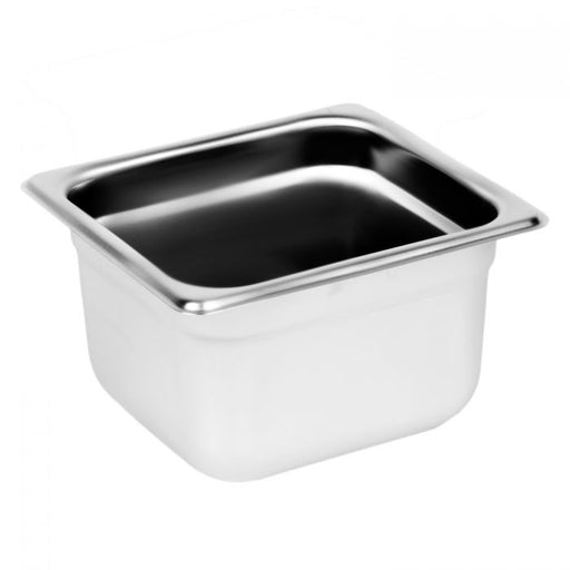 Thunder Group STPA2164 Sixth Size, 4" Deep, Anti-Jam, Heavy-Duty, Stainless Steel 18-8, 304 Material, True 22 Gauge, Dishwasher Safe, No Microwave, Oven Safe, NSF