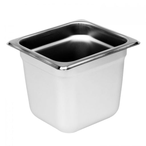 Thunder Group STPA2166 Sixth Size, 6" Deep, Anti-Jam, Heavy-Duty, Stainless Steel 18-8, 304 Material, True 22 Gauge, Dishwasher Safe, No Microwave, Oven Safe, NSF