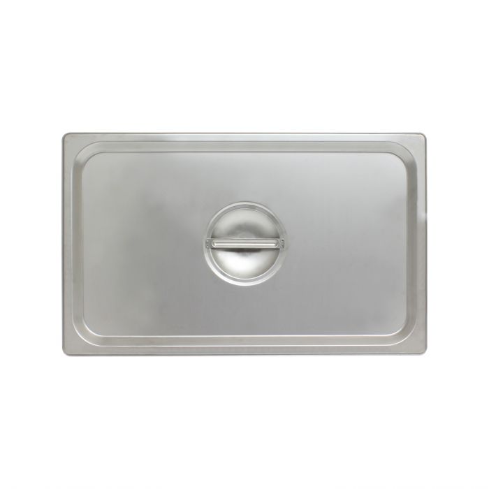 Thunder Group STPA5000C Solid Cover For Full Size Steam Pans, Stainless Steel 18-8, 304 Material, True 24 Gauge, Dishwasher Safe, No Microwave, Oven Safe, NSF