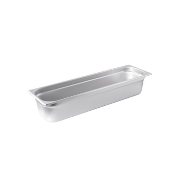 CAC China STPHL-22-4 Half Long Size 4-inches Height Anti-Jam Steam Table Pan 22 Gauge