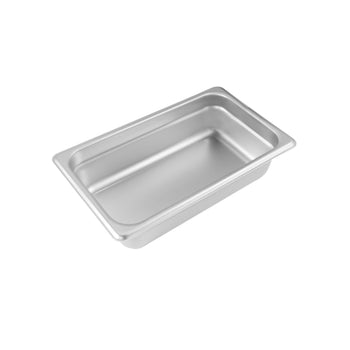 CAC China STPQ-22-2 1/4 Size 2-1/2-inches Height Anti-Jam Steam Table Pan 22 Gauge