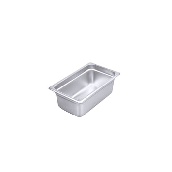 CAC China STPQ-23-4 1/4 Size 4-inches Height Anti-Jam Steam Table Pan 23 Gauge