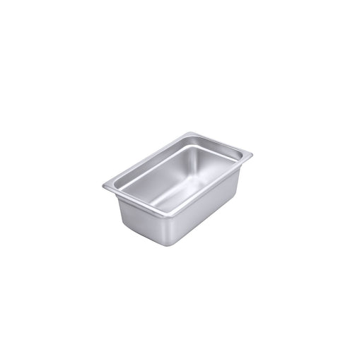 CAC China STPQ-25-4 1/4 Size 4-inches Height Anti-Jam Steam Table Pan 25 Gauge