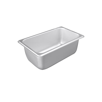 CAC China STPQ-S25-4 1/4 Size 4-inches H Standard Steam Table Pan 25 Gauge