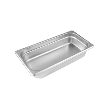 CAC China STPT-23-2 1/3 Size 2-1/2-inches Height Anti-Jam Steam Table Pan 23 Gauge