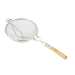 CAC China STRH-10D Reinforced Double Strainer Mesh Stainless Steel with Wood Handle 10-1/4-inches Diamater