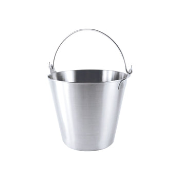 CAC China SUPL-13 13 quart Stainless Steel Utility Pail with Wire Handle