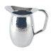 CAC China SWPH-2 2 quart/64 oz. Hammered Stainless Steel Pitcher W/O Ice Guard