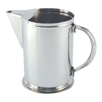 CAC China SWPT-64G 2 quart/64 oz. Stainless Steel Pitcher with Base and Ice Guard