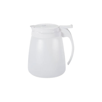 CAC China SYDP-32 Syrup Dispenser Poly with White Cap 32 oz.